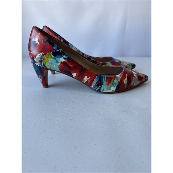 French Connection Korina Mid Floral Heels Size 8 - Picture 3 of 9